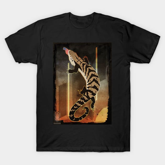 Indonesian Blue Tongue Skink Deco T-Shirt by TwilightSaint